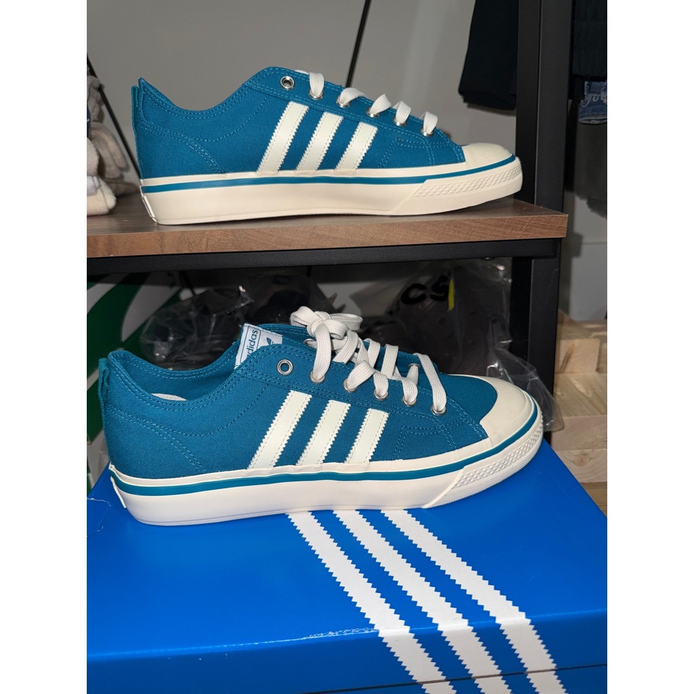 Adidas Originals Nizza RF 74 Active Teal Off White Mens Size 9 HQ8566 Sneakers